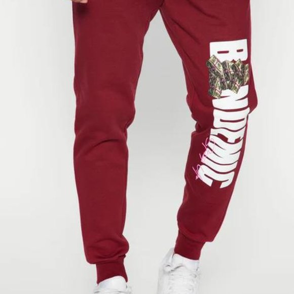 New Bandemic Jogger - Burgundy Men's Size L - Picture 1 of 4